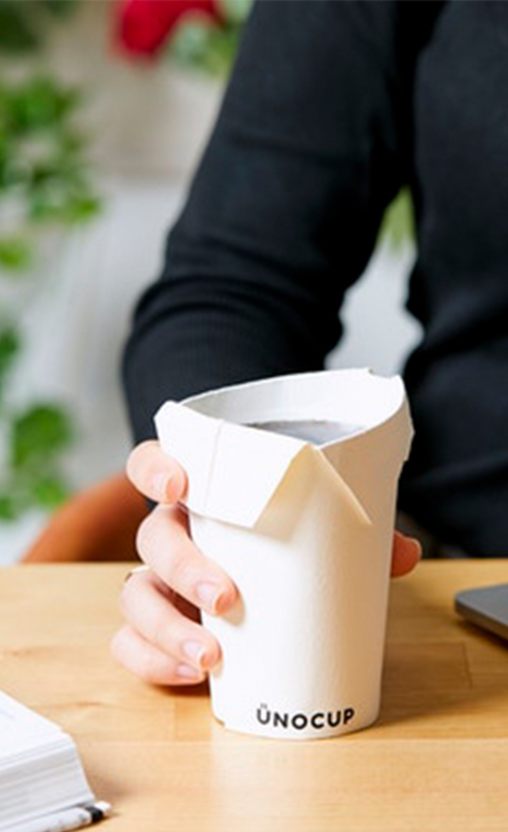 Vooruitzicht Krijger Pa No-lid foldable paper cup |Unocup| | DesignNest.com