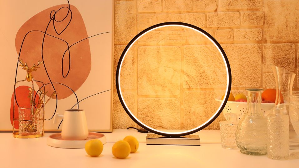 Modern Retro Circle Table Lamp Stylish Circle Table Lamp -  Hong Kong