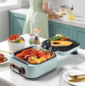 Household Electric Grill Pan Multiple temperature settings