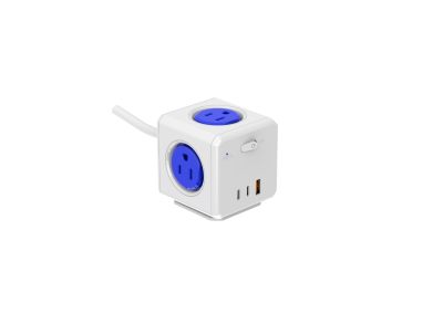 allocacoc PowerCube Original USB - blue - 4 socket power strip