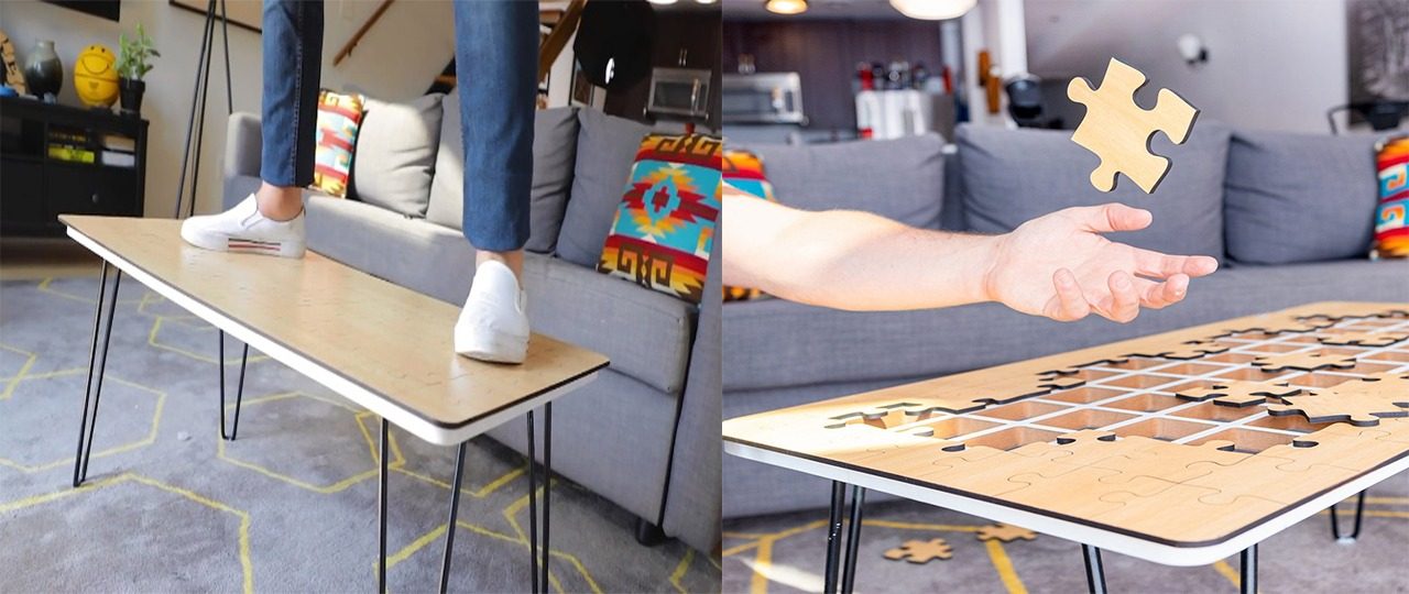 The Jigsaw Puzzle Coffee Table by Unnecessary Inventions — Kickstarter