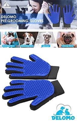 Delomo pet deshedding brush glove sale