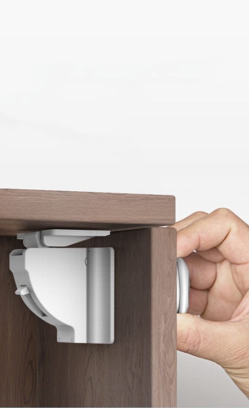 Child Cabinet Locks | Invisible Design Baby Proof Safety Latches for Cabinets