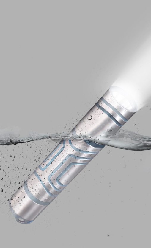 tweeling stoom Fahrenheit Mini self defense titanium alloy flashlight | DesignNest.com