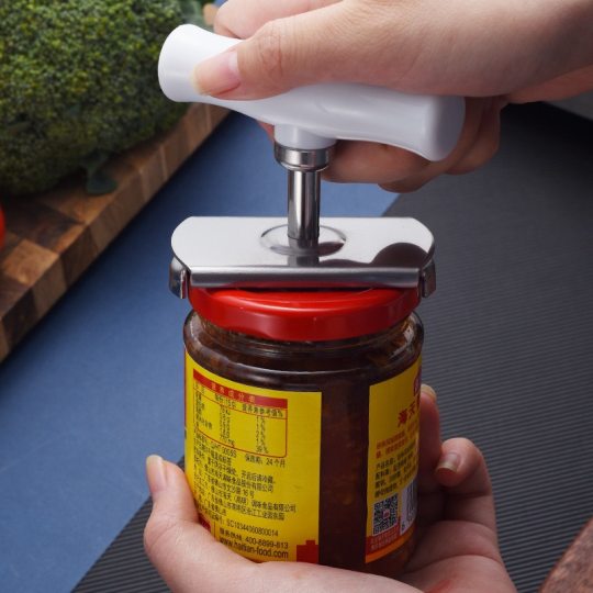 Effortless Jar Opener, Stainless Steel Can Opener, Adjustable Jar