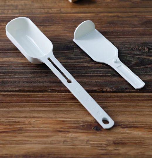 Adjustable Measuring Spoon White,Creative Double End Adjustable Scale,  Eight Stalls Measuring Spoon,Measuring Dry/Semi-Liquid Ingredients,Metering