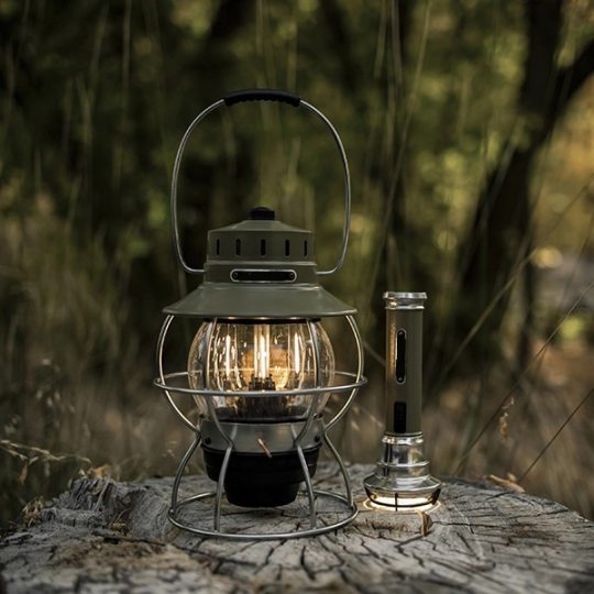  LED Vintage Lantern, Rechargeable Camping Railroad