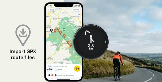 Beeline Bike GPS Computer - Velo 2, Wireless Global Navigation Map, Weather