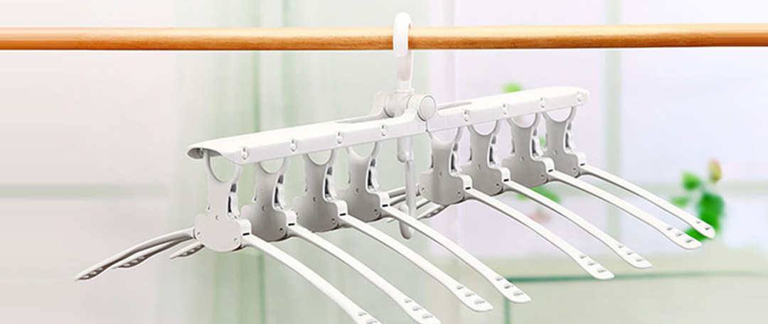 Plastic Storage Clothes Rack  Hangers - Multifunctional Folding